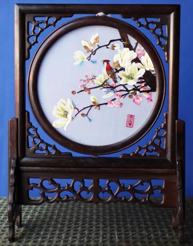 双面绣与玻璃裱，传统工艺的完美结合
