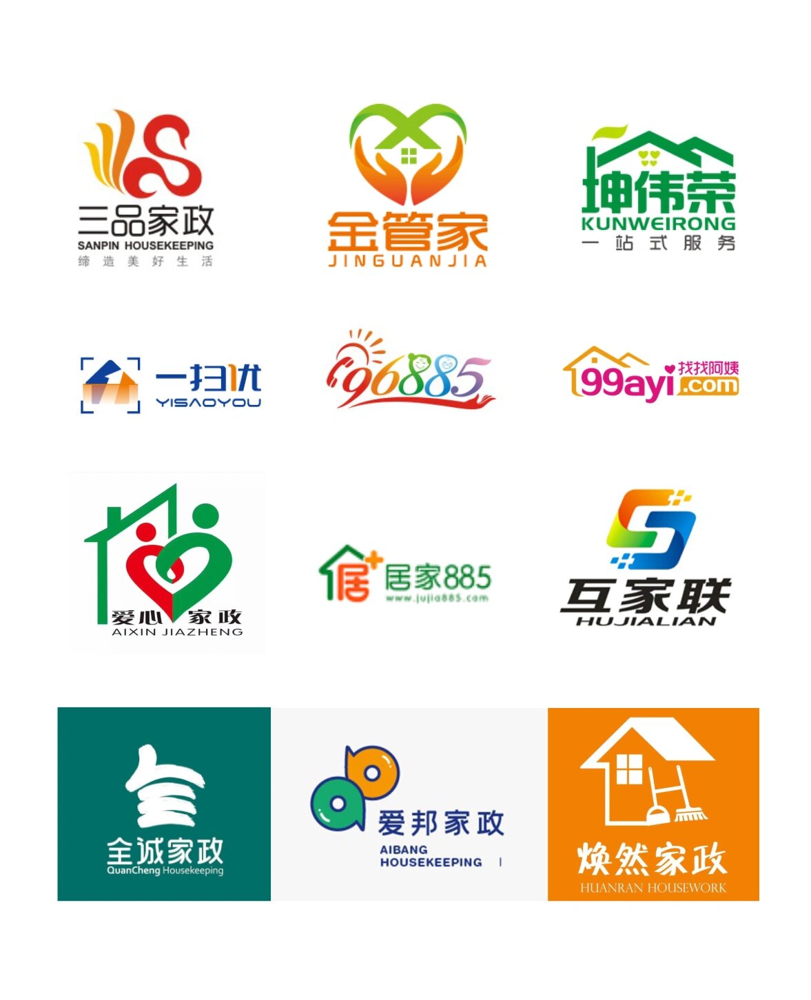 家政公司图案商标的设计与意义