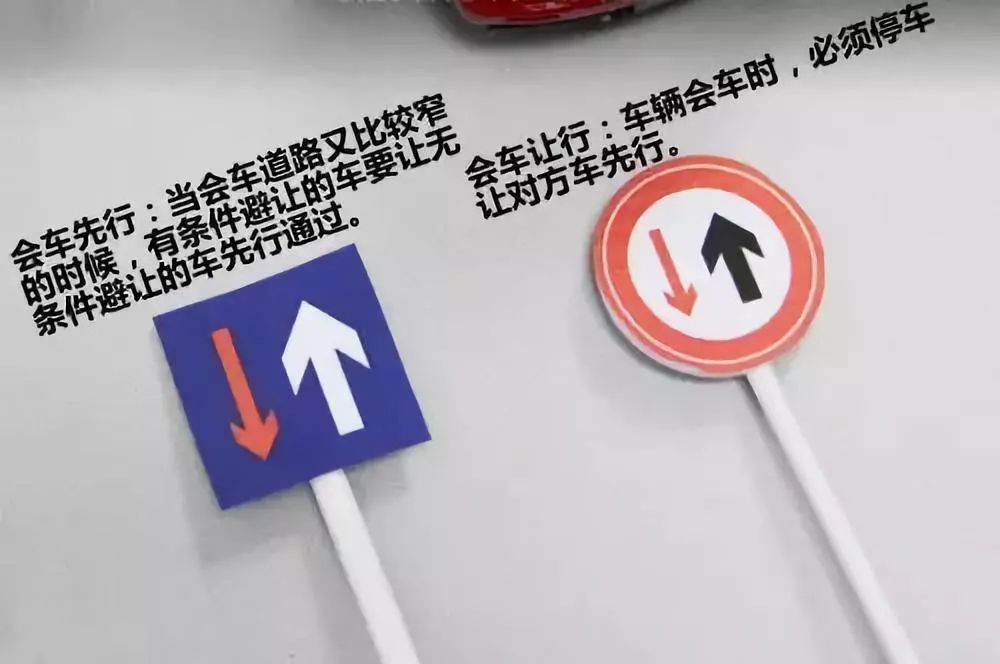 会车让行图标，道路安全的无声语言
