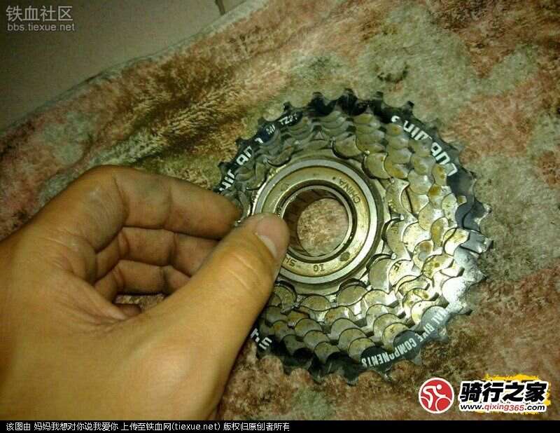 自行车外三速飞轮的拆解