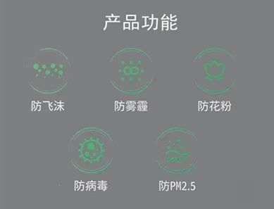 花粉过滤图标，保护健康，传递信息的重要性